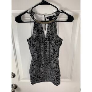 White House Black Market Sleeveless Top Peekaboo Neckline XXS